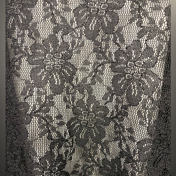 Lularoe long, black, lace overlay sweater with 3/4 length sleeve. - Picture 3 of 4